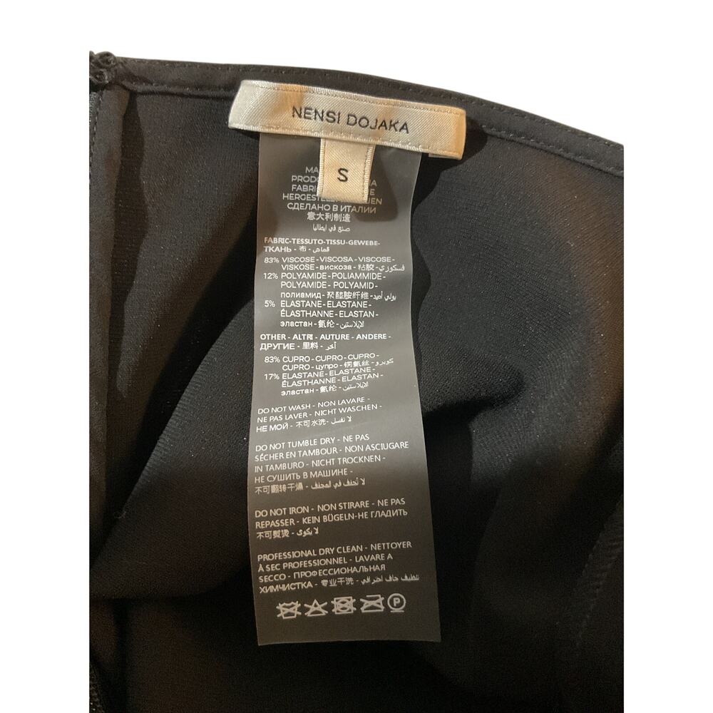 Nensi Dojaka Sleek Black Draped Bra Cutout Dress Size S - Picture 4 of 4